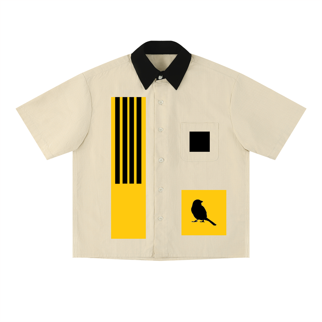 Unisex Color Block Short Sleeve Shirt
