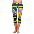 black Women 's All-Over Print Yoga Capri Leggings
