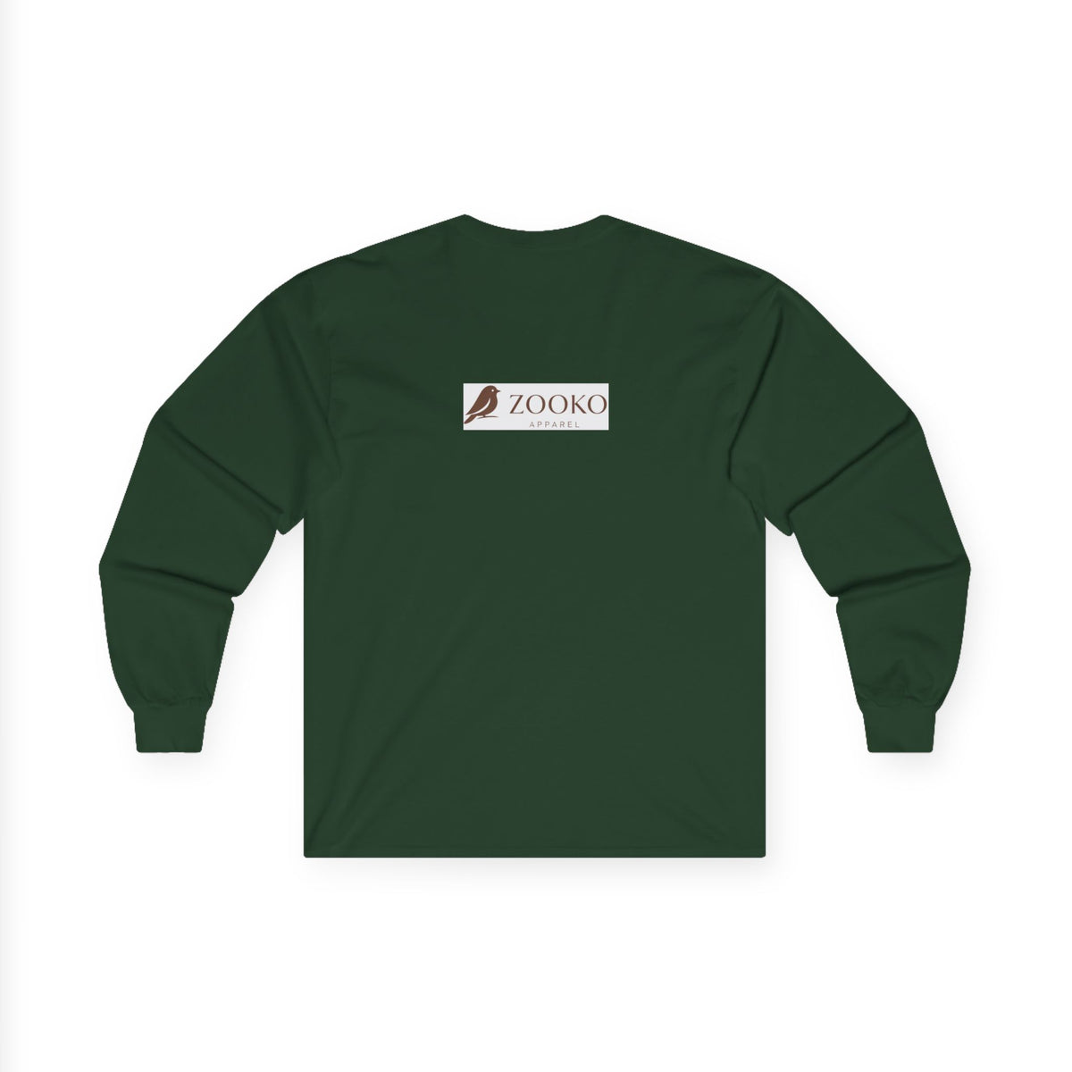 Azure Echo Long Sleeve Tee — Blue Stripe Silhouette Graphic