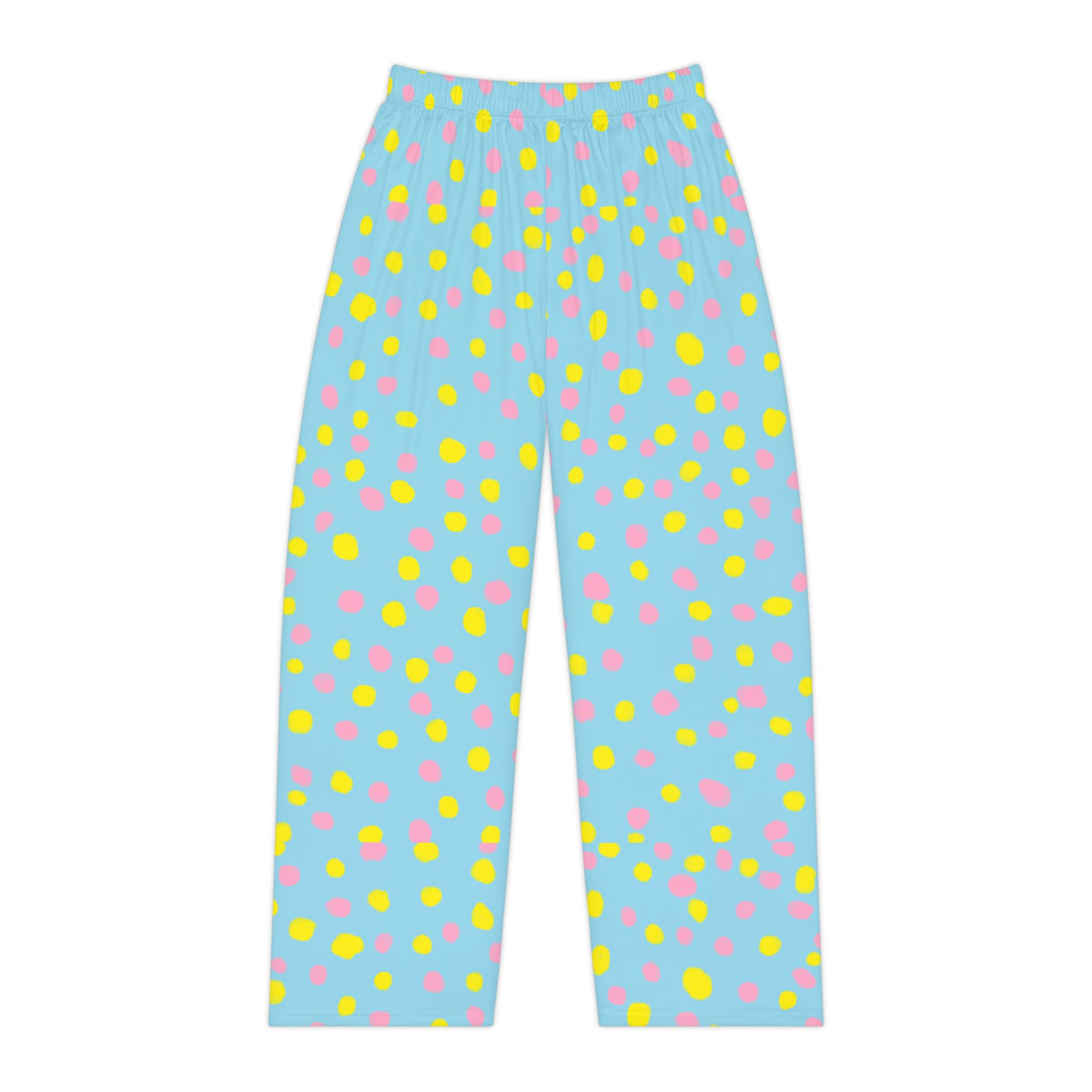 Polka Dot Pajama Pants - Pastel Blue Lounge Sleepwear for Women