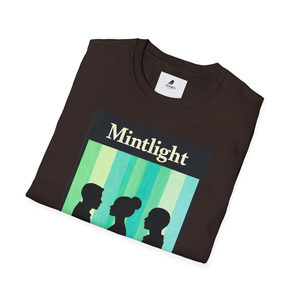 Mintlight Silhouette Tee — Retro Striped Graphic T-Shirt