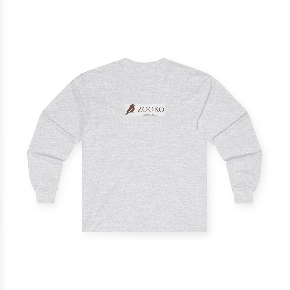 Azure Echo Long Sleeve Tee — Blue Stripe Silhouette Graphic