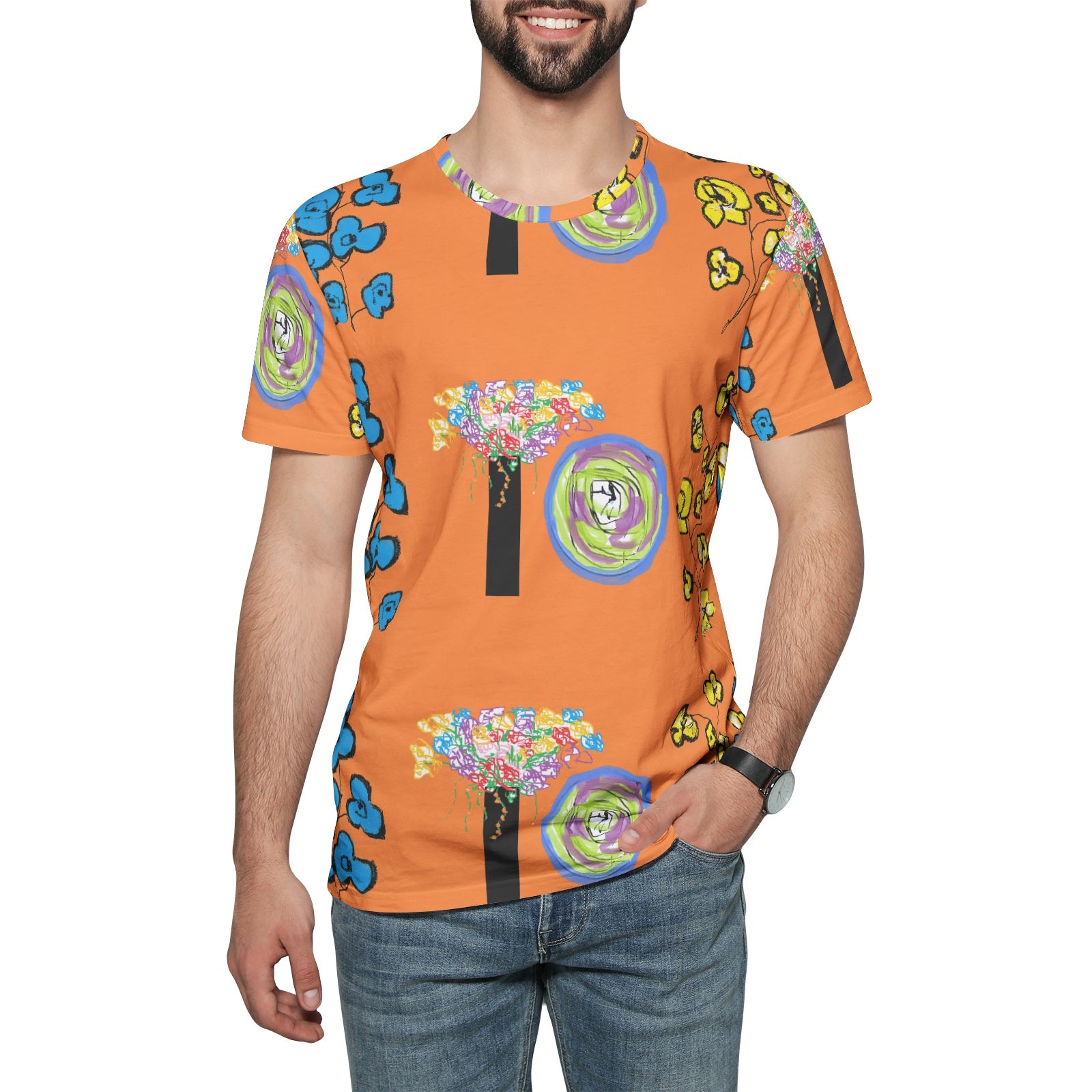 Unisex All-Over Print Cotton T-shirts
