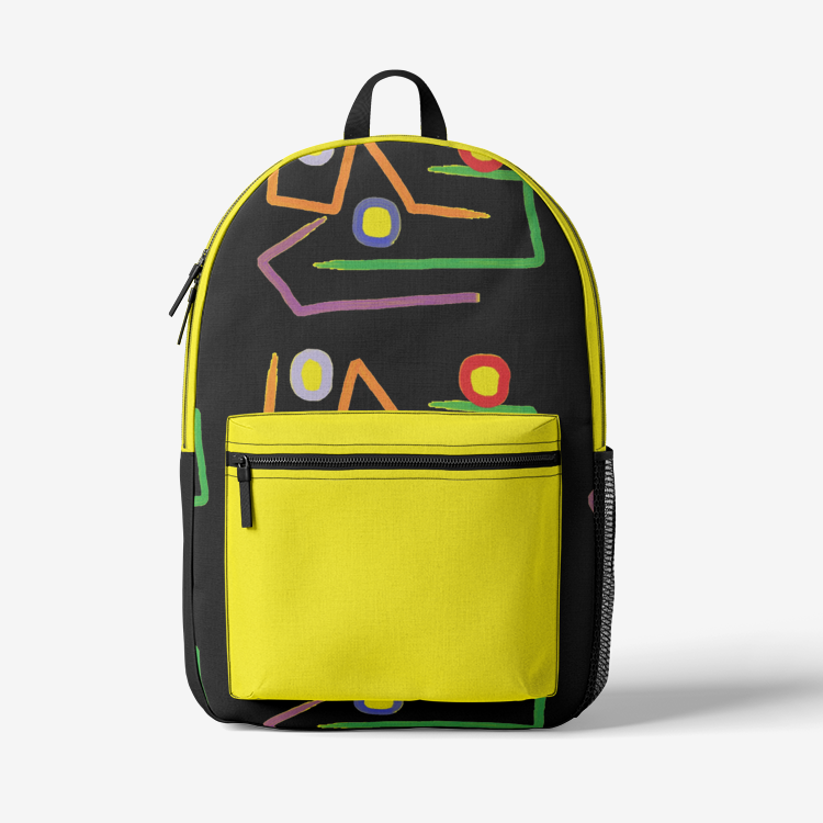 Retro Colorful Print Trendy Backpack