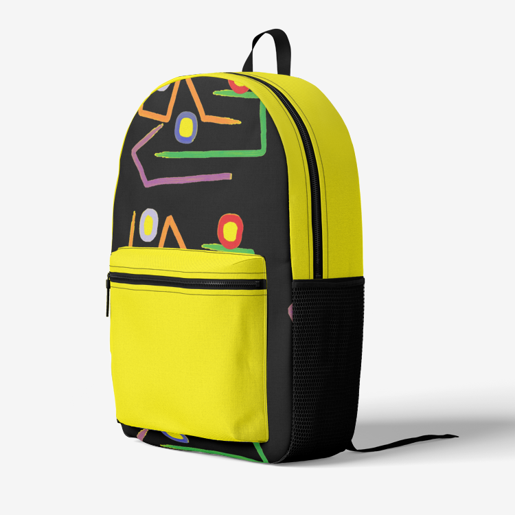 Retro Colorful Print Trendy Backpack