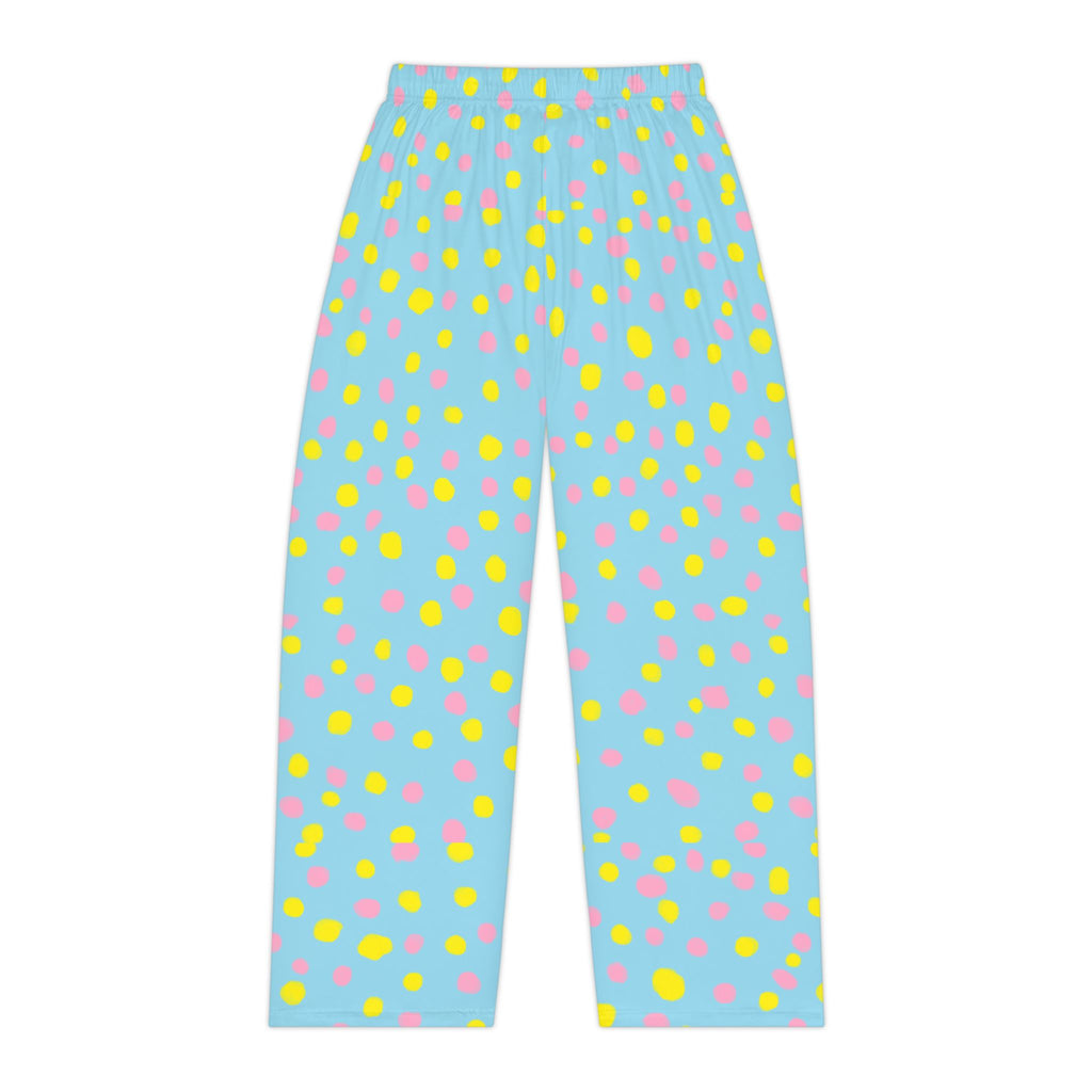 Polka Dot Pajama Pants - Pastel Blue Lounge Sleepwear for Women
