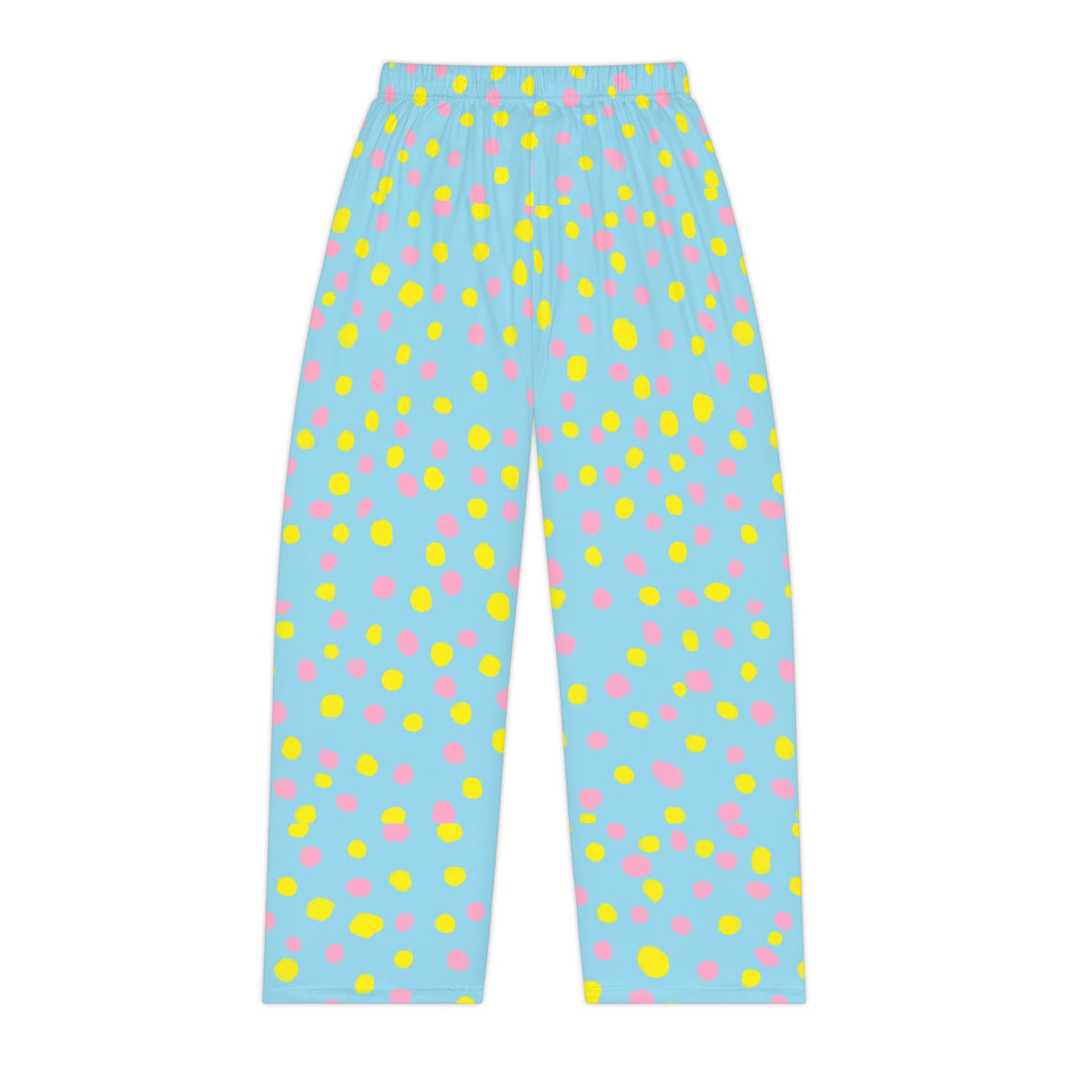 Polka Dot Pajama Pants - Pastel Blue Lounge Sleepwear for Women