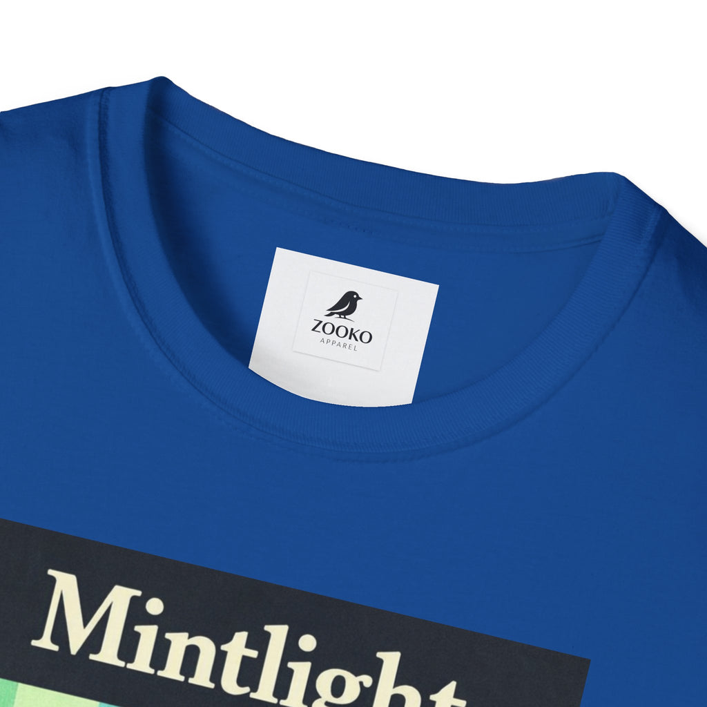 Mintlight Silhouette Tee — Retro Striped Graphic T-Shirt