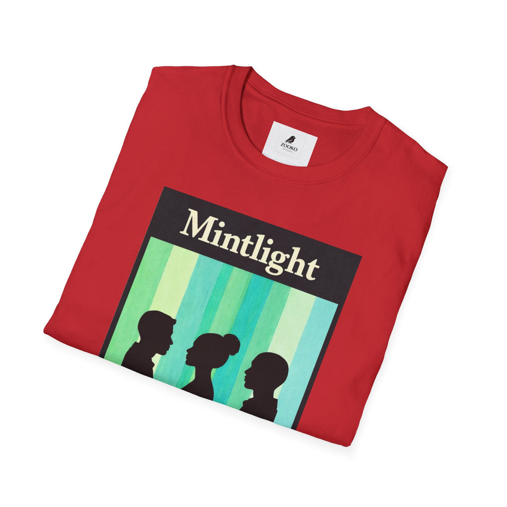 Mintlight Silhouette Tee — Retro Striped Graphic T-Shirt