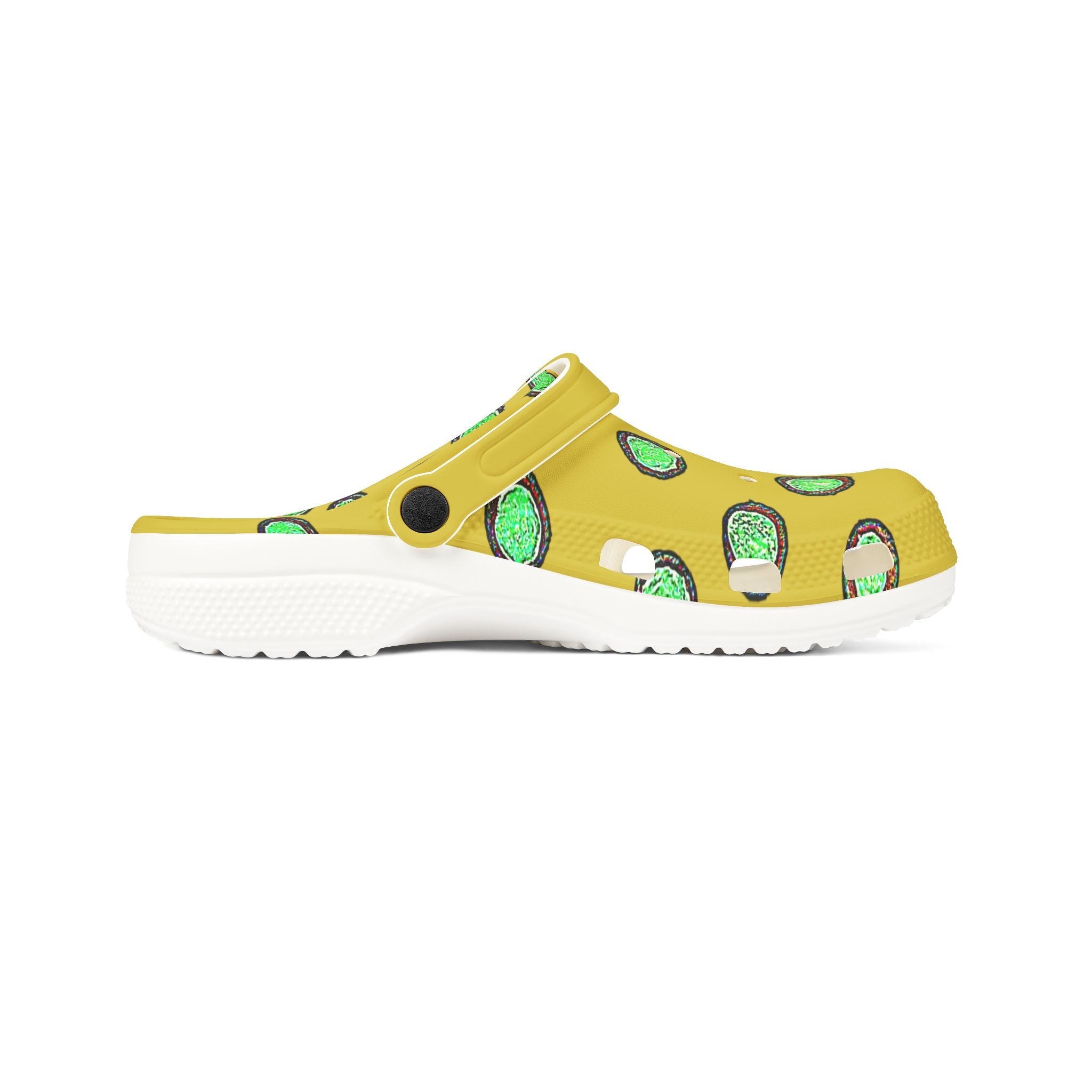 Green Avocado Pattern Clogs - EVA Foam Garden Shoes