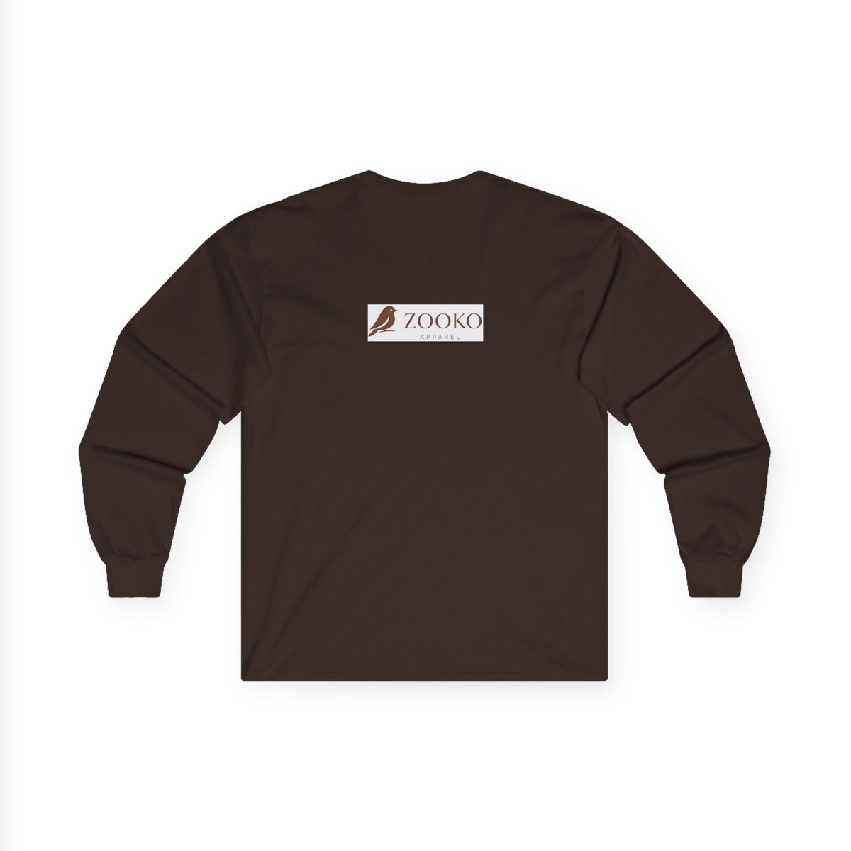 Azure Echo Long Sleeve Tee — Blue Stripe Silhouette Graphic