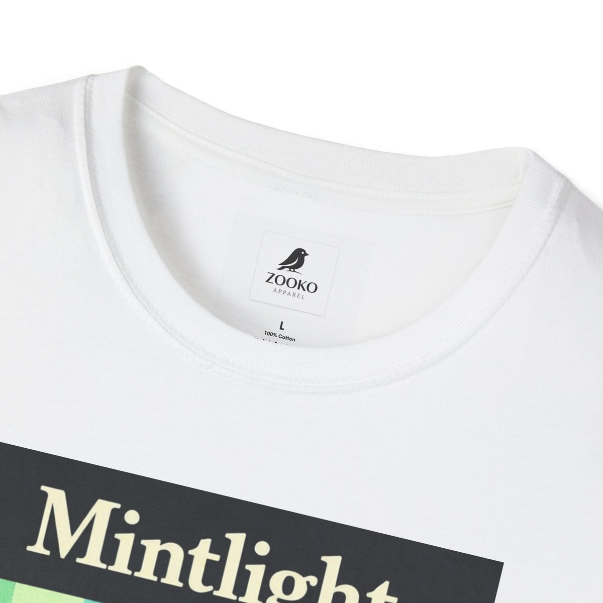 Mintlight Silhouette Tee — Retro Striped Graphic T-Shirt