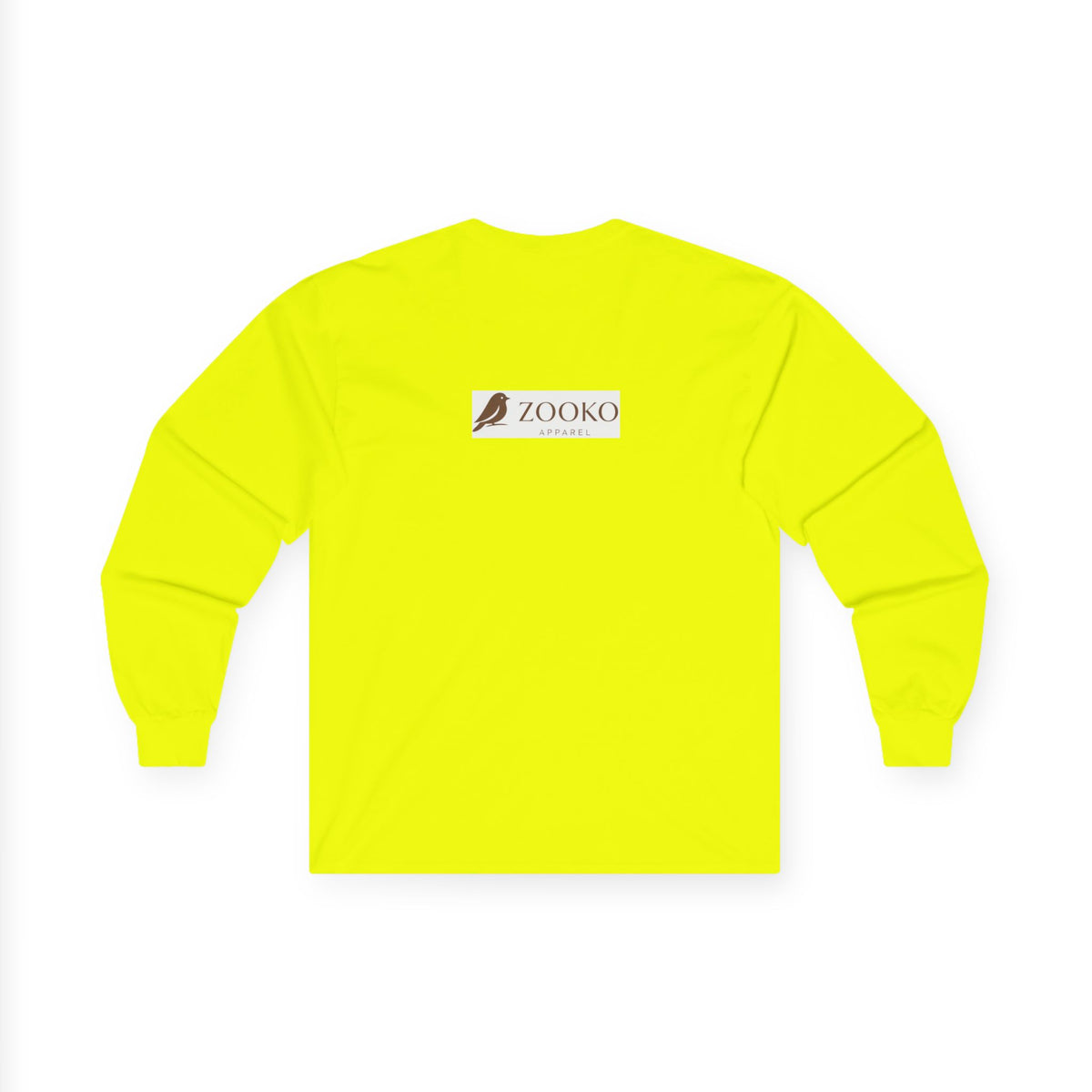 Azure Echo Long Sleeve Tee — Blue Stripe Silhouette Graphic