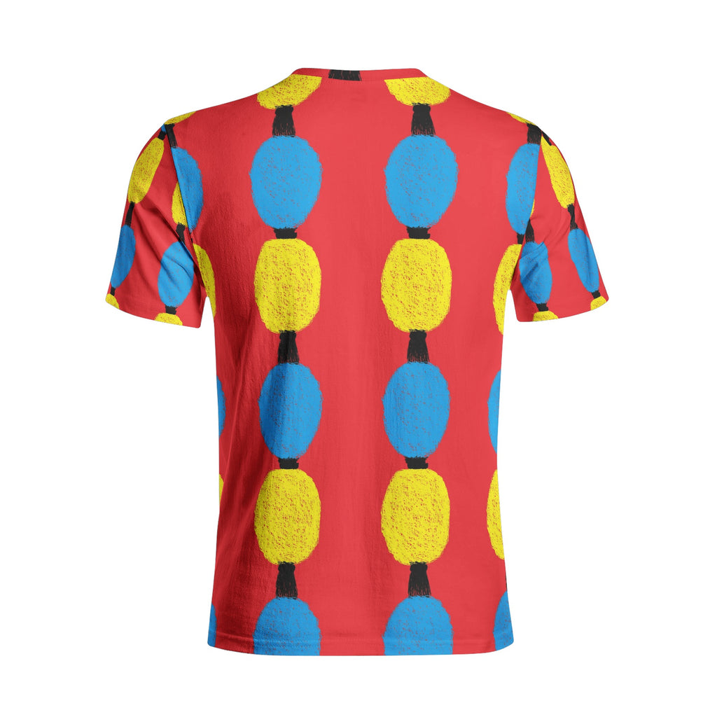 multicolor Unisex All-Over Print Cotton T-shirts
