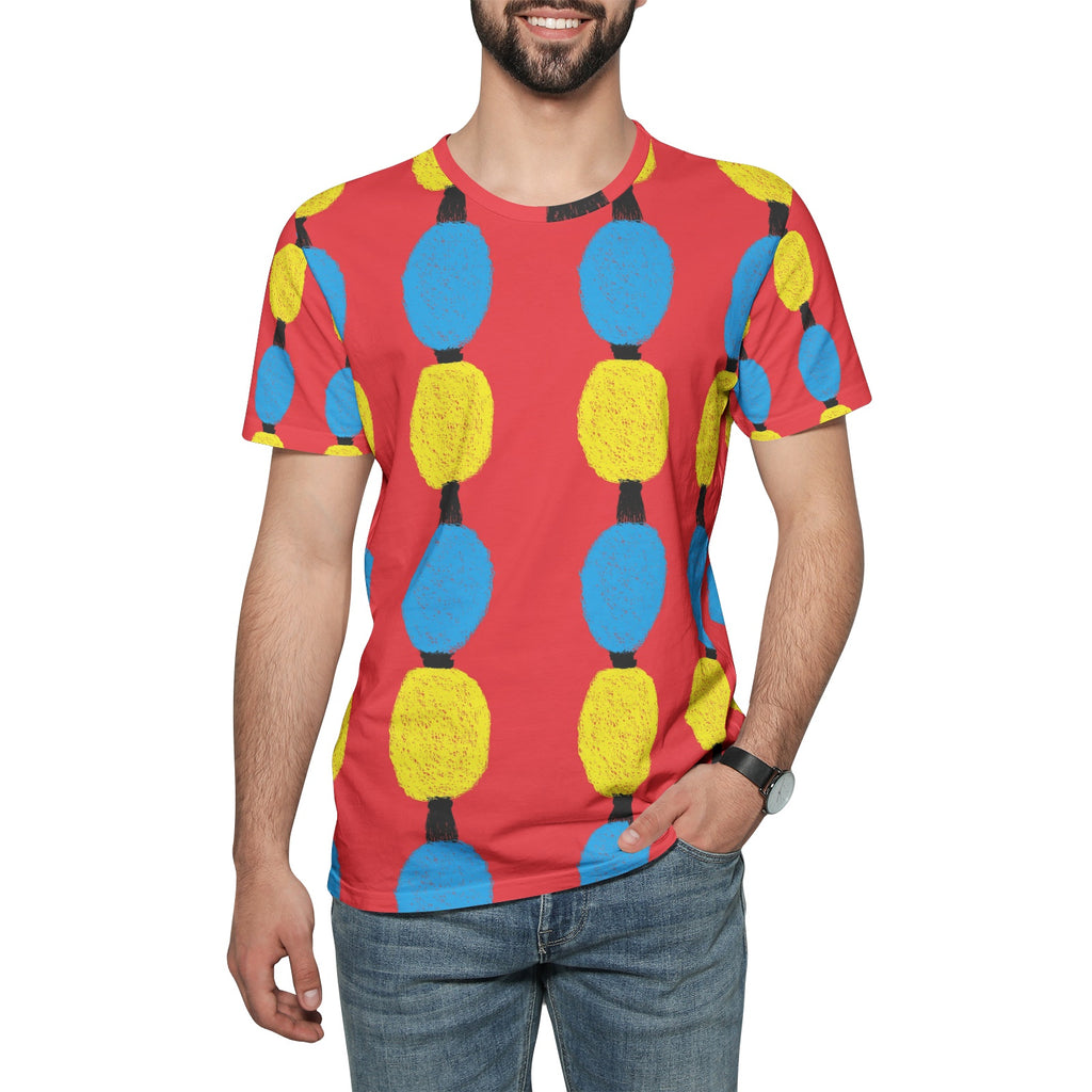 multicolor Unisex All-Over Print Cotton T-shirts