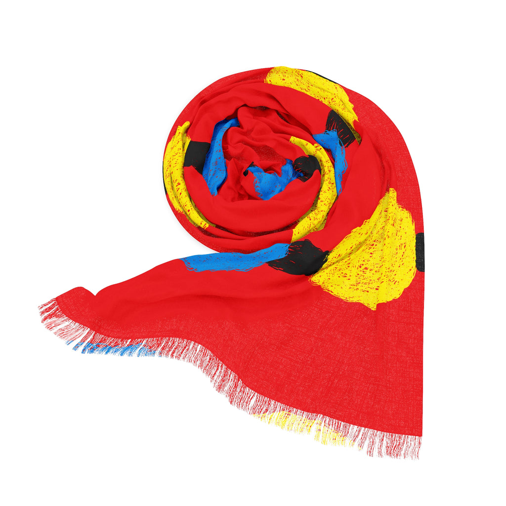Holiday String Lights Scarf - Festive Bright Knit Scarf