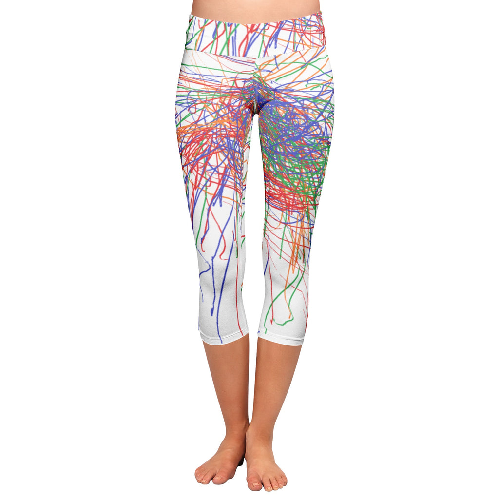 colorful Art Women 's All-Over Print Yoga Capri Leggings