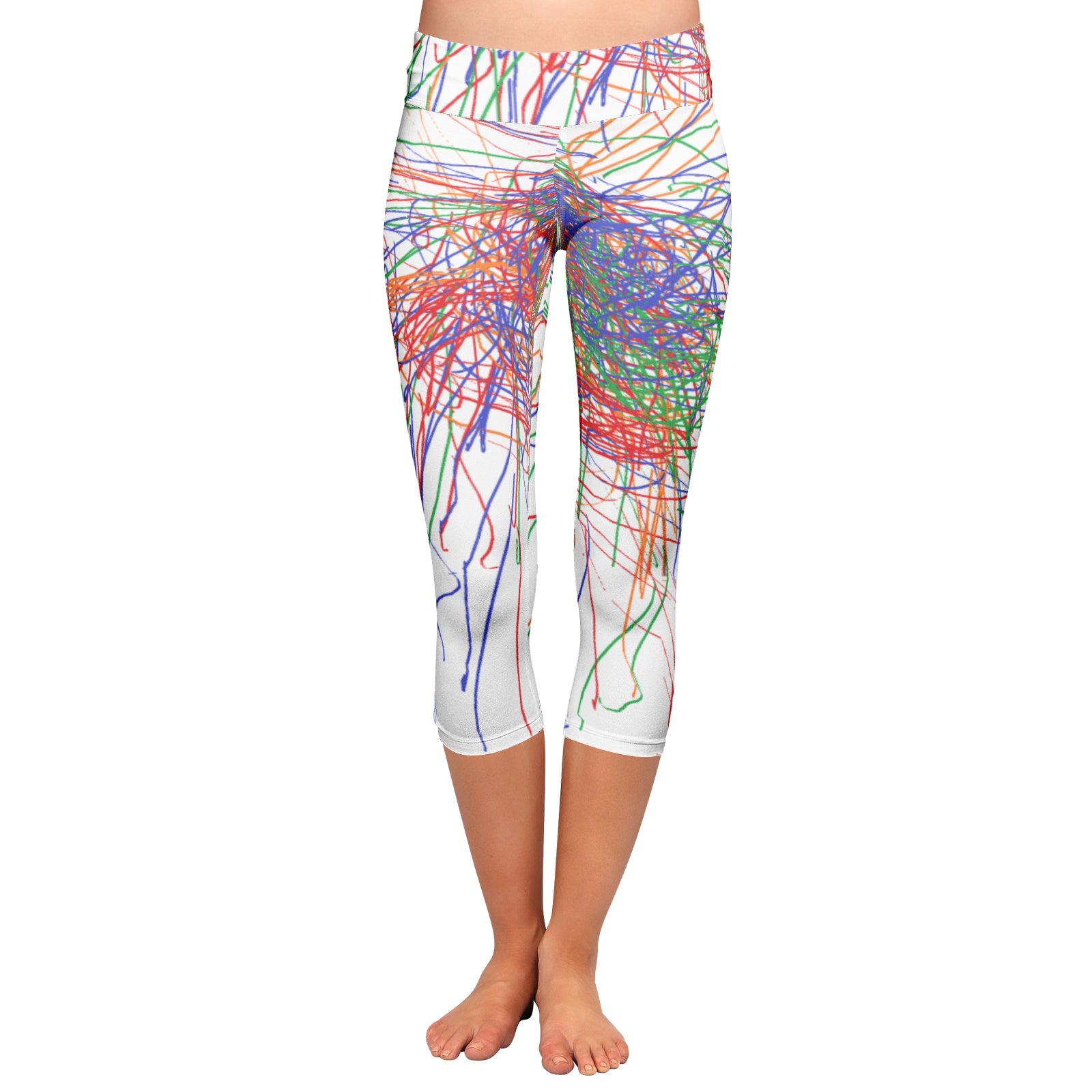 colorful Art Women 's All-Over Print Yoga Capri Leggings