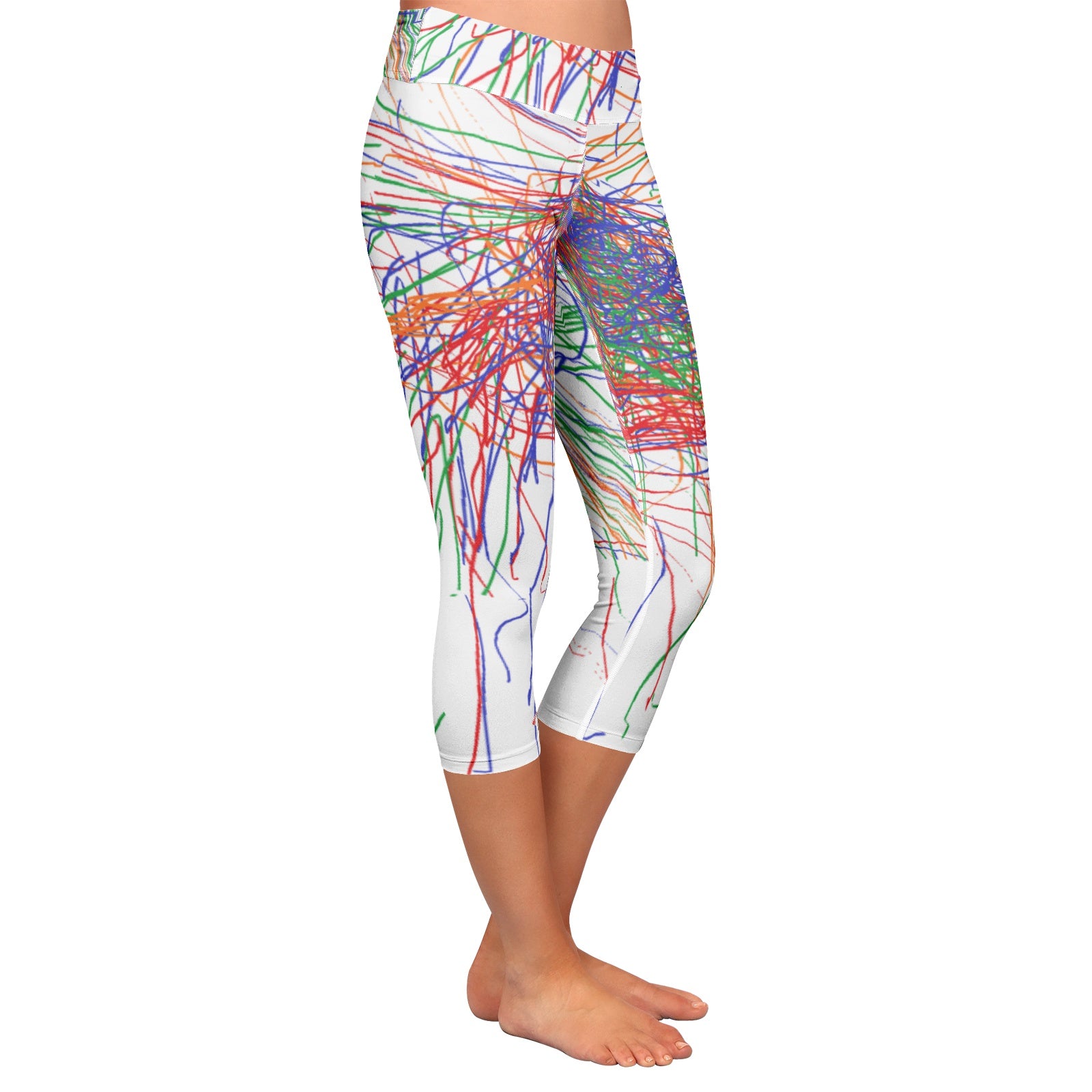 colorful Art Women 's All-Over Print Yoga Capri Leggings