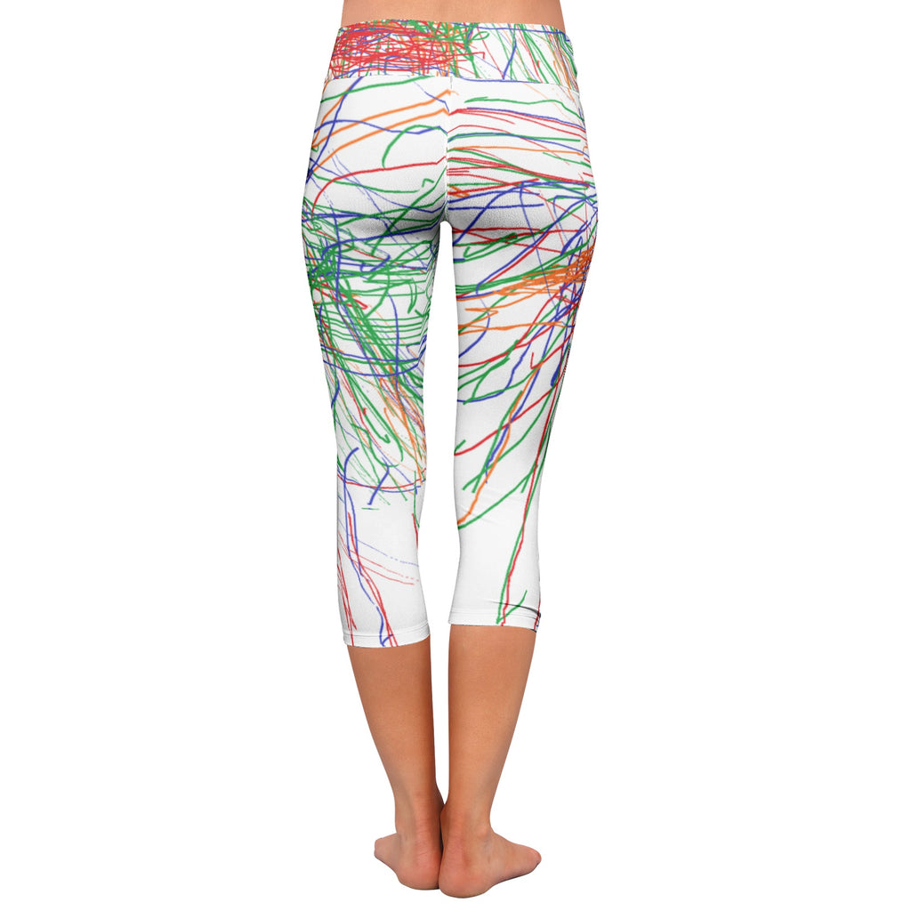 colorful Art Women 's All-Over Print Yoga Capri Leggings