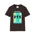 Mintlight Silhouette Tee — Retro Striped Graphic T-Shirt