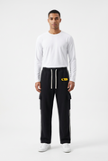 Side Stripe Straight-Leg Pants
