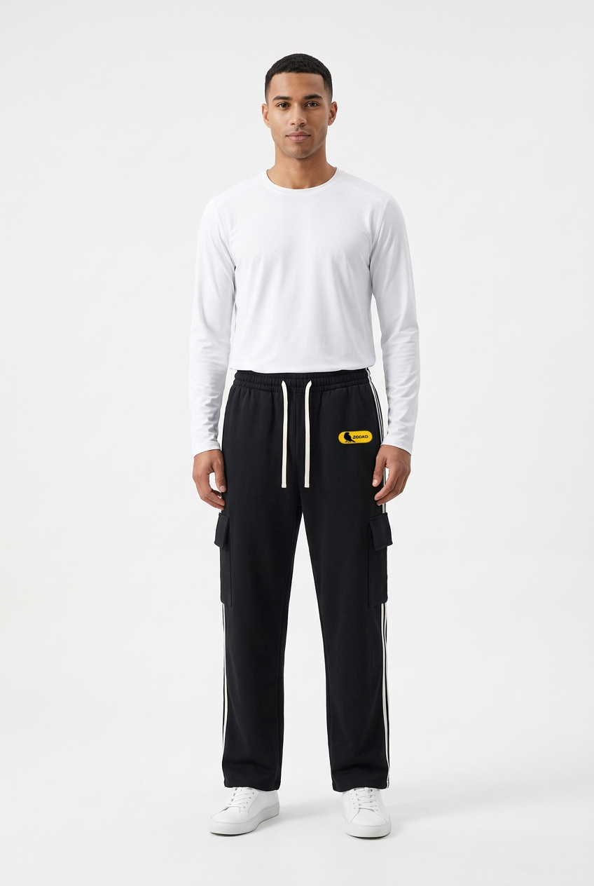 Side Stripe Straight-Leg Pants