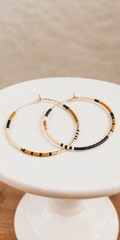 Beautiful Beaded Hoop Earrings