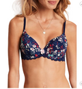 Adore Me Womens Kati Contour Demi Bra - Floral Blue, 34C