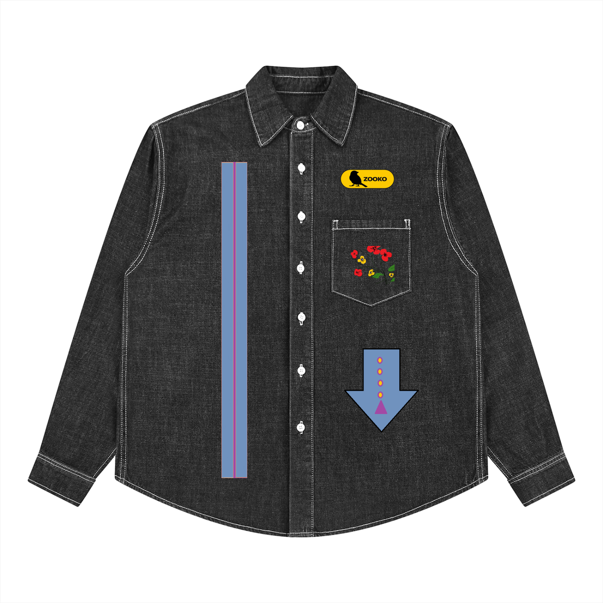 Unisex Vintage Wash Denim Shirt