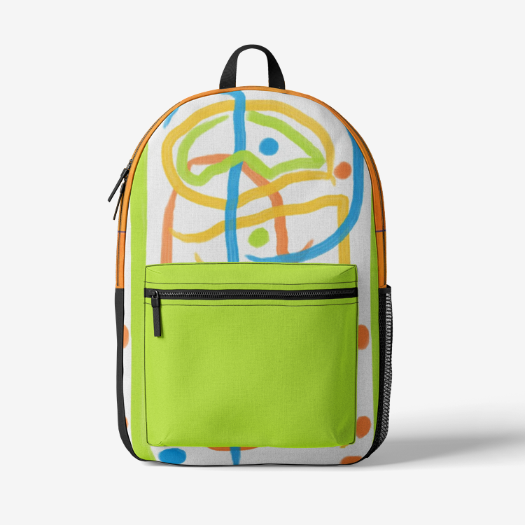 Retro Colorful Print Trendy Backpack