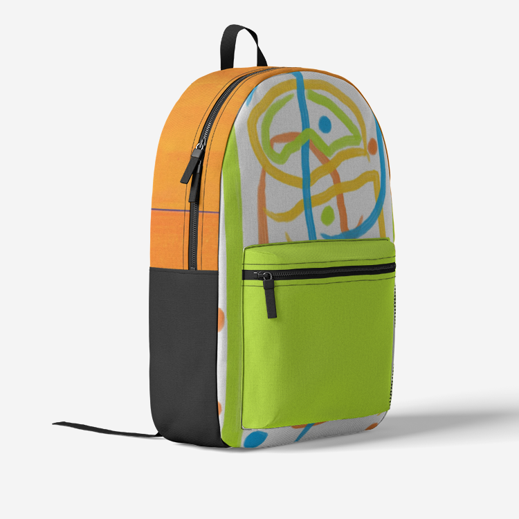 Retro Colorful Print Trendy Backpack