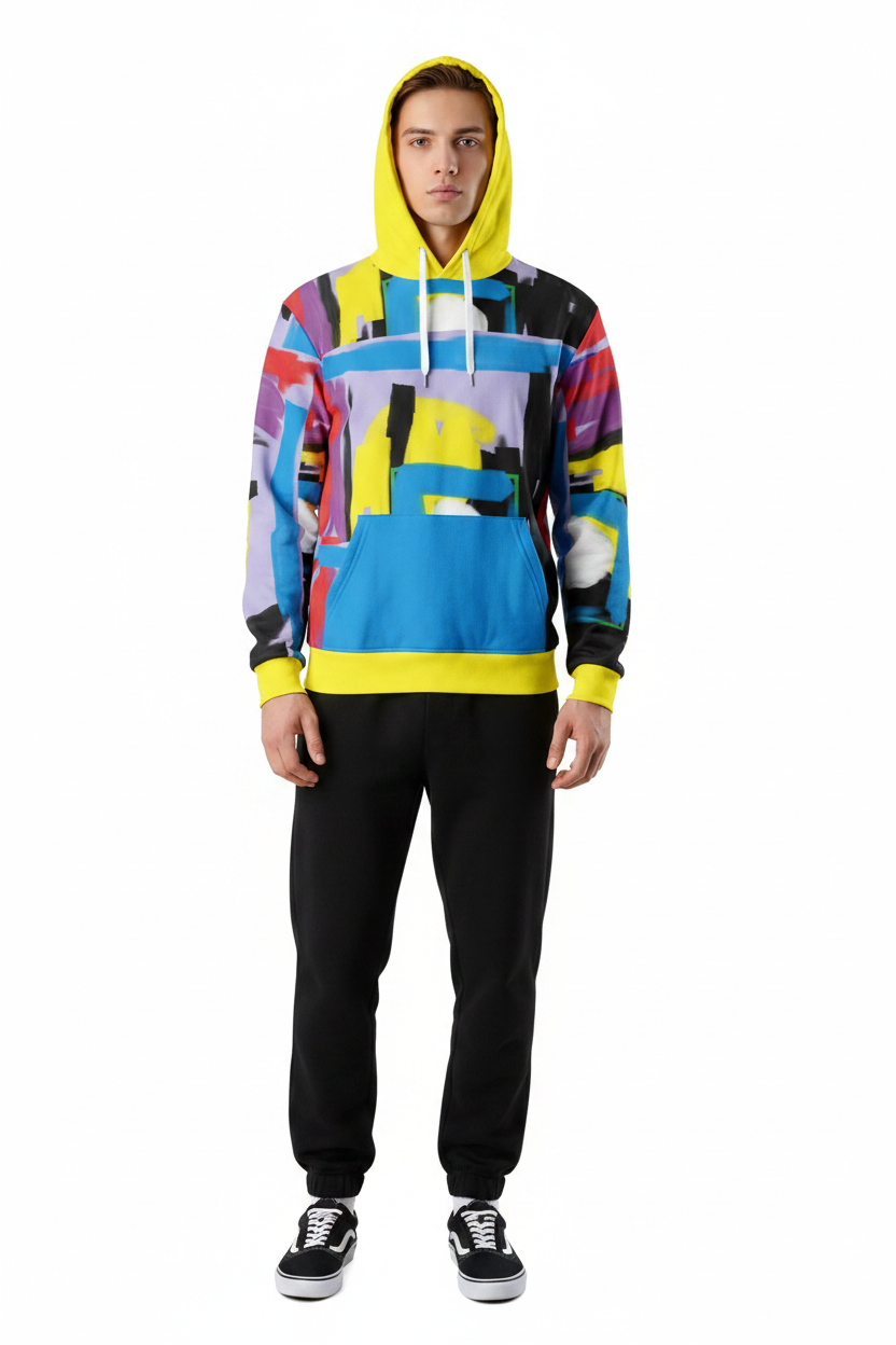 Multicolor-Men's Pullover Hoodies