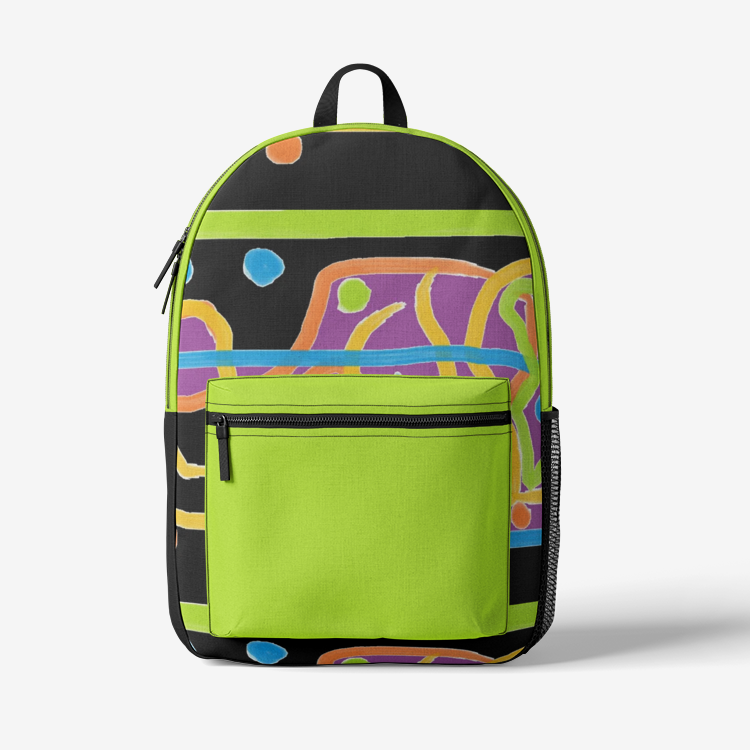 Retro Colorful Print Trendy Backpack