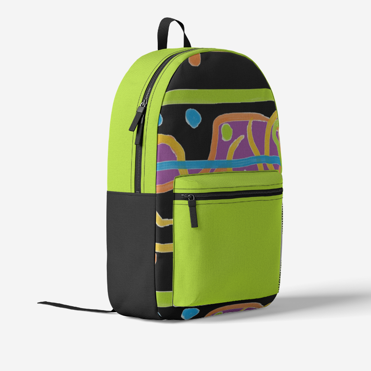 Retro Colorful Print Trendy Backpack