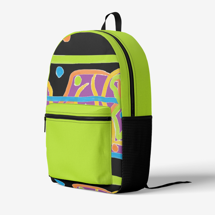 Retro Colorful Print Trendy Backpack