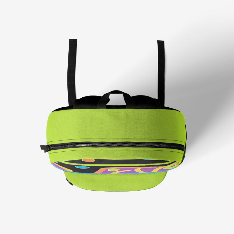 Retro Colorful Print Trendy Backpack