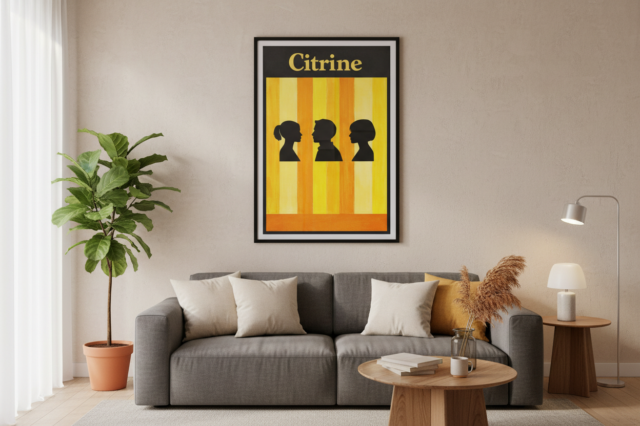 Citrine 12x18 Poster Living Room Mockup