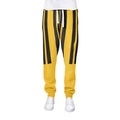 black & yellow stripes Print men's joggers sweatpants