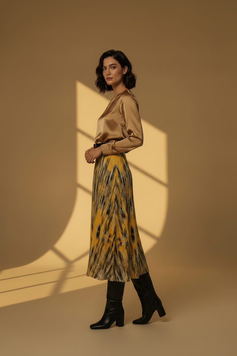 Gold & Black Sophisticated Fall Look